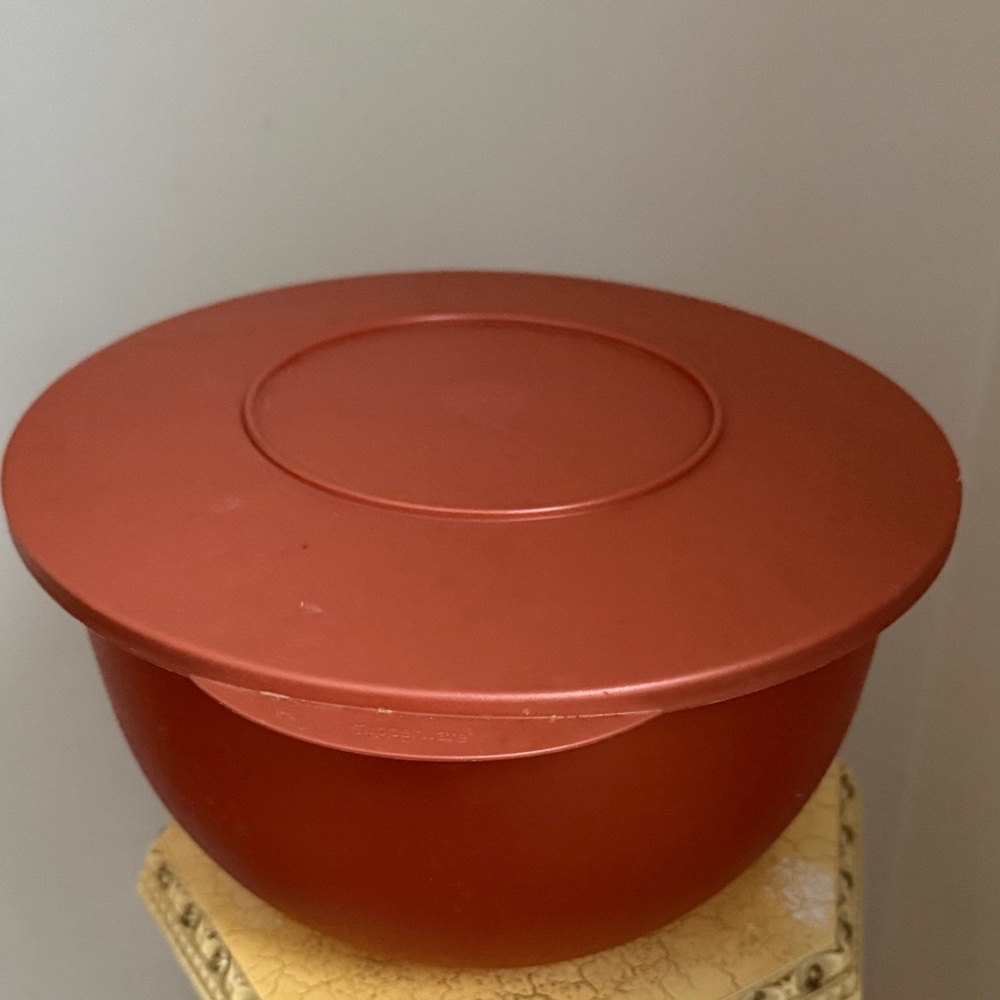 Vintage collectible Tupperware Redish Kitchen Storage Bowl